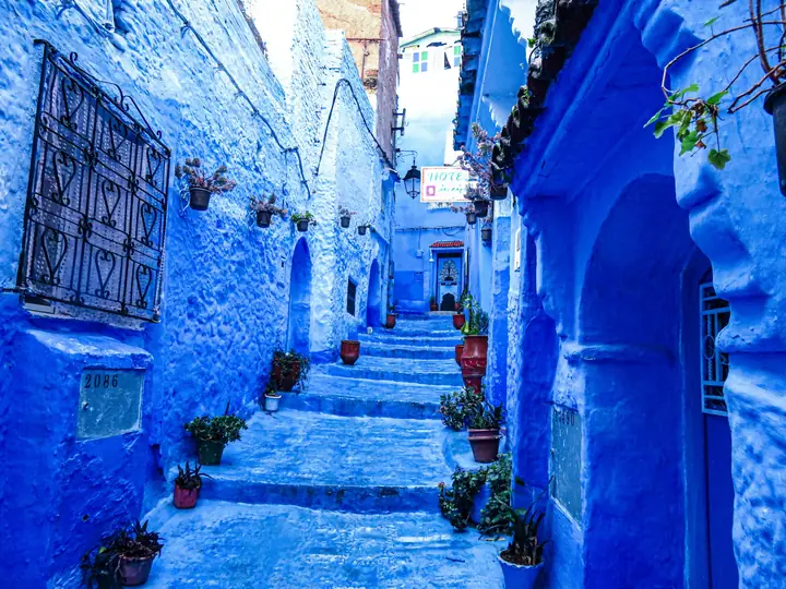 Blue alleyway in Chefchaouen