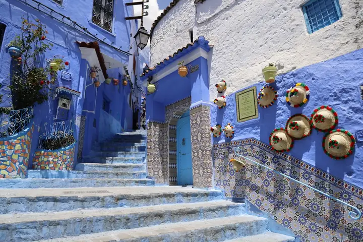 Blue stepped alleyway in Chefchaouen