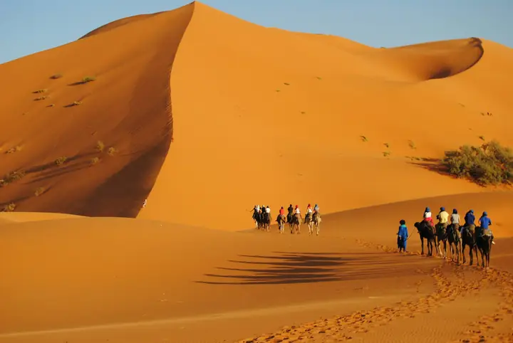 Great golden dunes of Erg Chebbi