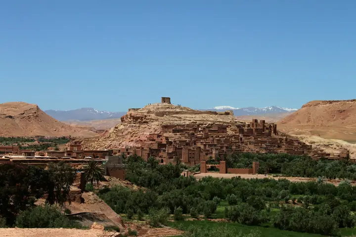 Ait Benhaddou e il suo palmeto, nella regione di Ouarzazate